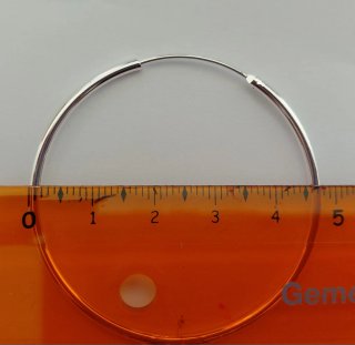 Pendientes aro de plata 5 cm