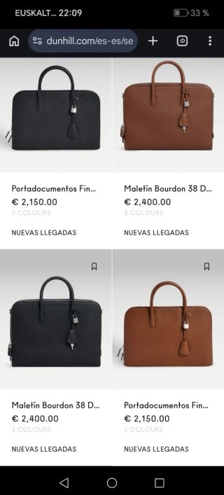 Bolso de mano piel y nylon marrón