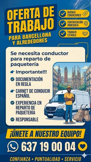 Se busca repartidor incorporación inmediata