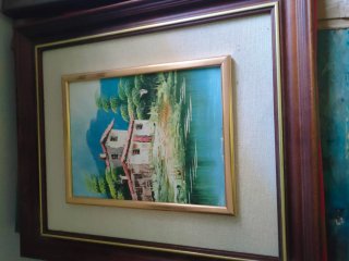 Cuadro paisaje pintado al óleo