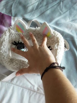 Bolso infantil con ojos que habla