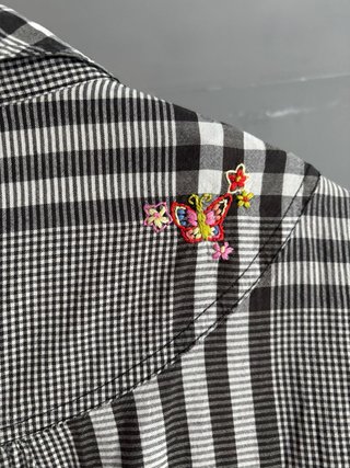 Camiseta vintage cuadros talla 42