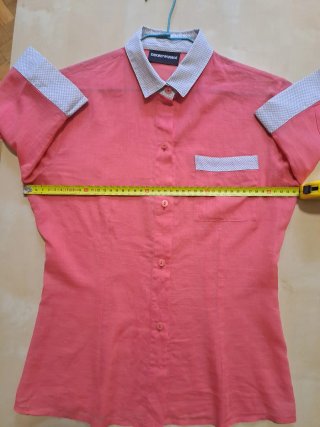 Camisa Emporio Armani salmón manga corta