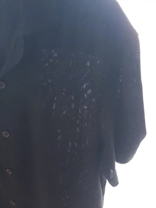Camisa Zara negra calada