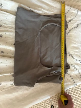 Conjunto Falda pedrería vuelo y Top gris