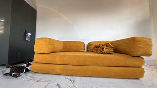 Sofá Cama amarillo mostaza