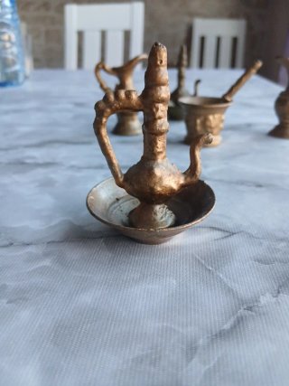 Juego de 5 piezas de bronce antiguo