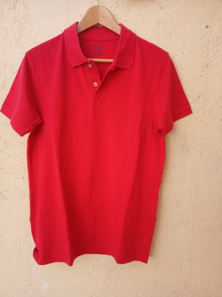 Polo Tex Rojo Manga Corta Talla M