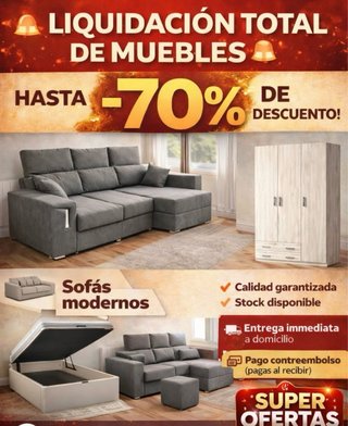 Sofá modular gris de tela