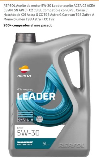 Lote cambio de aceite y filtros motor gasolina.