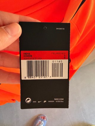 Camiseta Nike Manga Larga Naranja