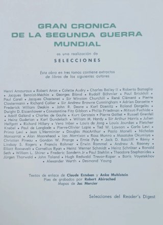 Gran Crónica de la Segunda Guerra Mundial. 3 vol.