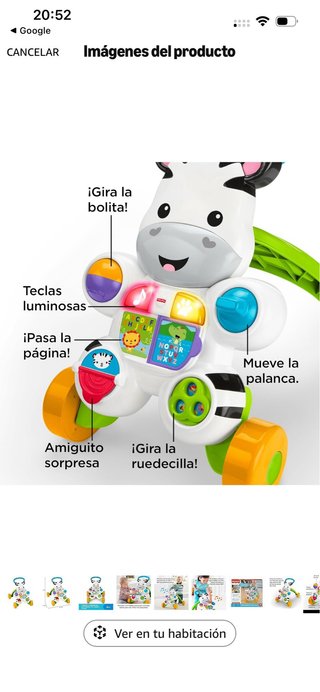 Correpasillos Aprende y Ríe Cebra Fisher-Price