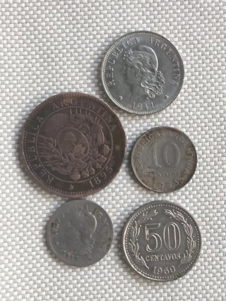 11 Monedas Antiguas Argentinas