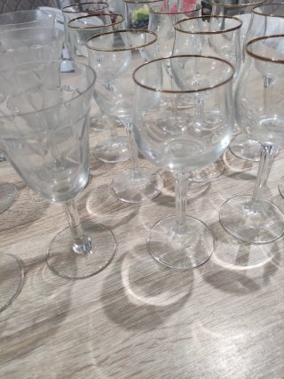 Copas de cristal doradas