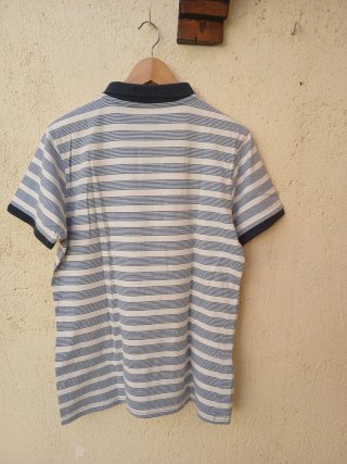 Polo rayas azul marino y blanco