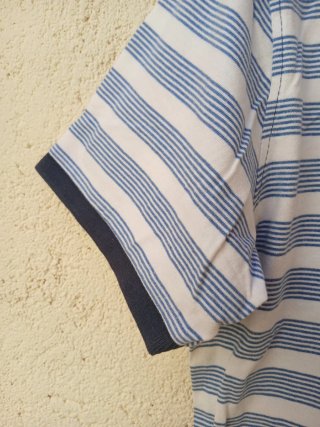 Polo rayas azul marino y blanco