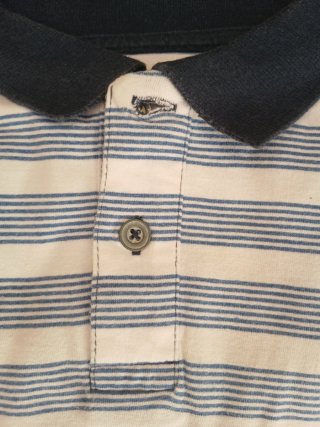 Polo rayas azul marino y blanco