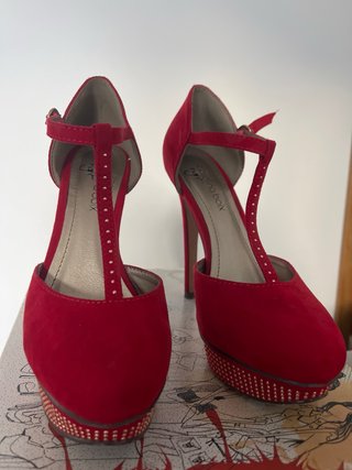 Tacones Rojos Fiesta Talla 37
