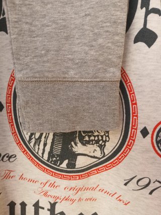 Sudadera Arizona Calavera Hombre Gris/Blanco