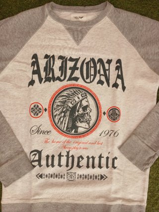 Sudadera Arizona Calavera Hombre Gris/Blanco