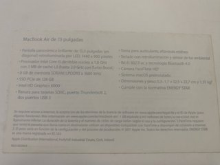 MacBook Air 13 Plata del 2017