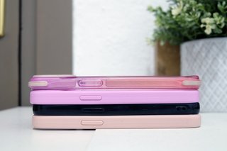 Cover iPhone 13 | rosa, trasparente, stelle