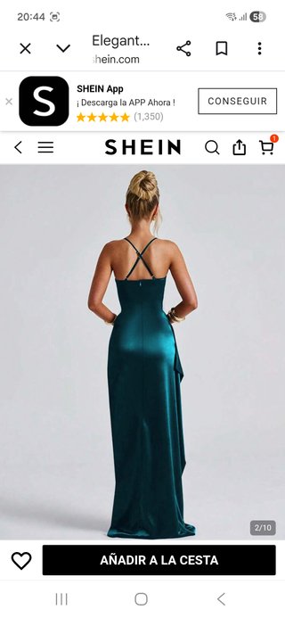 Vestido fiesta verde oscuro Shein talla única