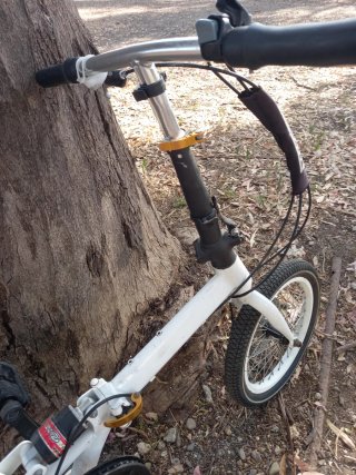 Mini bici plegable blanca niño / adolescente