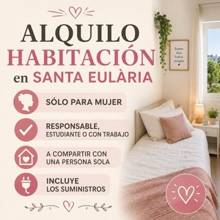 LEER!Habitación disponible entre semana SOLO chica