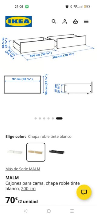 Cajones Ikea Madera y Blanco