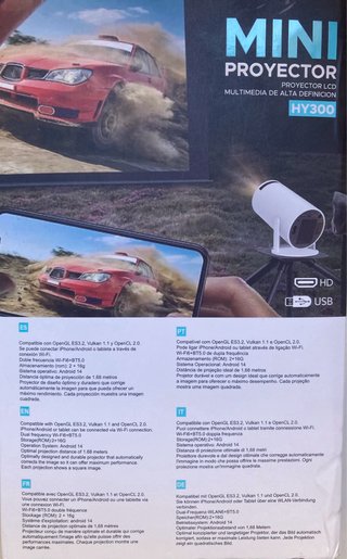 Mini Proyector Multimedia HD Blanco