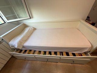 Cama Diván HEMNES Ikea Blanca con Cajones