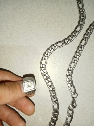 Cadena y Anillo Plata