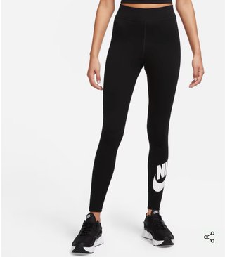 Mayas Nike Mujer Negro Logo