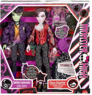 Pack di bambole Monster High con Spelldon Cauldronello e Kieran Valentine