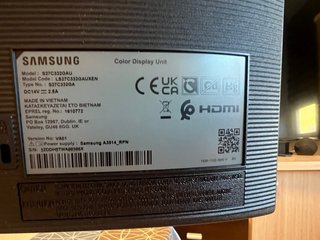 Monitor Samsung 27 Negro/Gris