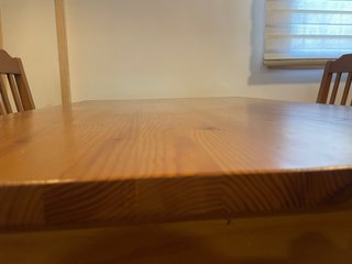 Conjunto mesa y 4 sillas comedor madera