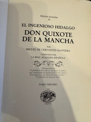 DON QUIJOTE. EDICION FACSIMIL JOAQUIN IBARRA 1780