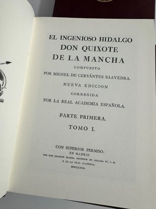 DON QUIJOTE. EDICION FACSIMIL JOAQUIN IBARRA 1780