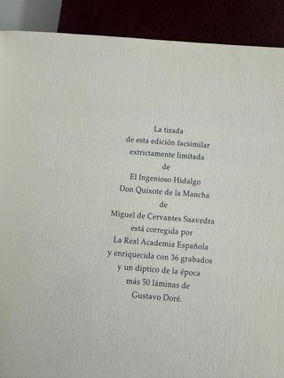 DON QUIJOTE. EDICION FACSIMIL JOAQUIN IBARRA 1780