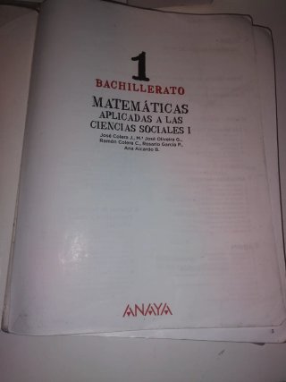 Matemáticas aplicadas a las Ciencias Sociales I...