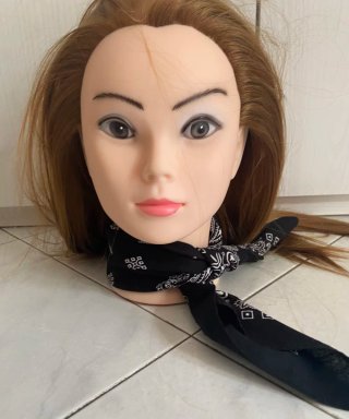 Bandana unisex nera con stampa