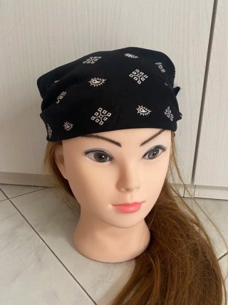 Bandana unisex nera con stampa