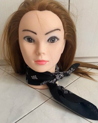 Bandana unisex nera con stampa