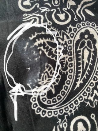 Bandana unisex nera con stampa