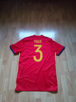 Camiseta original España Eurocopa 2016 Piqué Roja