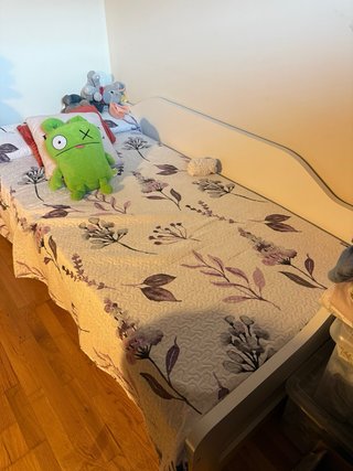Cama nido blanca con 2 colchones