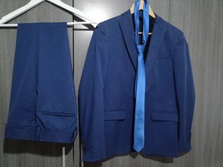 Traje de chaqueta azul