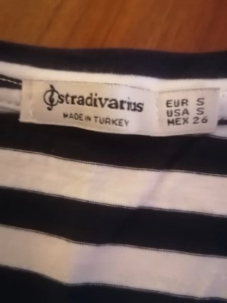 Top sin mangas rayas S Stradivarius